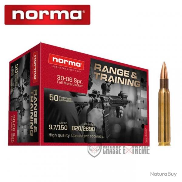 50 Munitions NORMA Range & Training Cal 30-06 Sprg 150gr FMJ