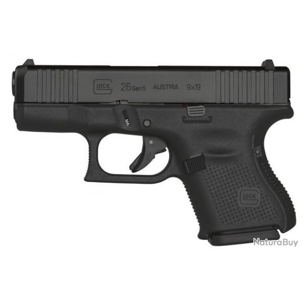 Braquerie ! - Pistolet Glock 26 Gen5 FS Calibre 9x19