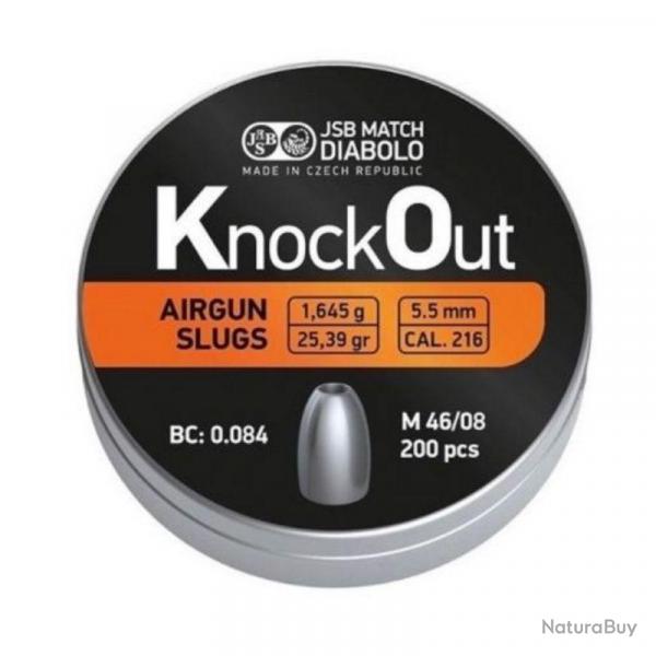 PLOMBS JSB KNOCKOUT SLUG 5.5mm/1.645Gr x200