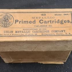 Absolument INTROUVABLE; Carton de 6 boîtes de 7 cartouches cal. 52 50 pour la carabine Spencer 1865