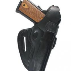 HOLSTER CUIR POUR COLT 1911 (Mod Droitier Noir)