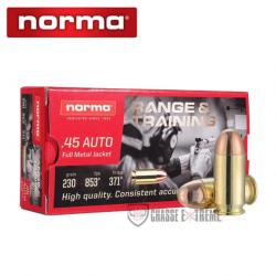 50 Munitions NORMA Range & Training Cal 45 Acp 230gr FMJ