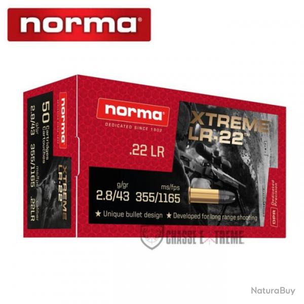 50 Munitions NORMA Extreme Cal 22 Lr 43Gr LRN