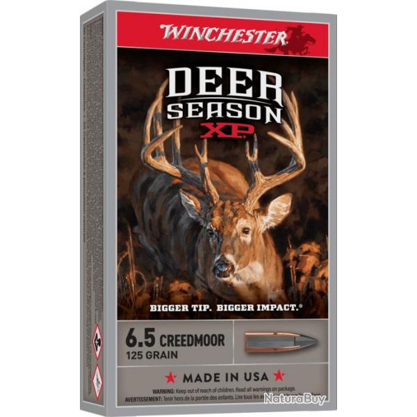 Munition Winchester Deer Season Extreme Point 6.5 Creedmoor 125gr