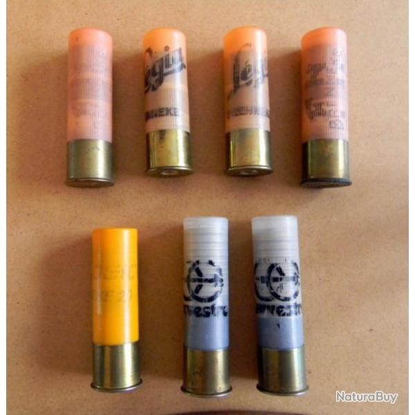 Balles chasse calibre 20, lot de 7