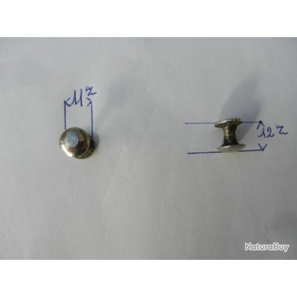 2 rivets  pour bretelle de fusil ou carabine de chasse