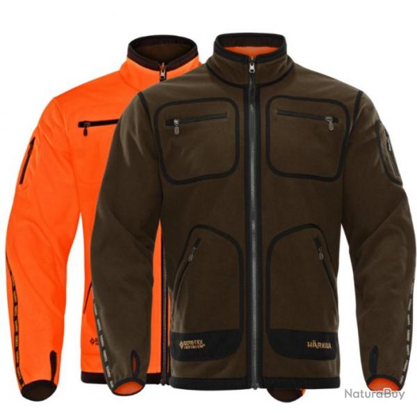 VESTE HARKILA KAMKO FLEECE HUNTING VERTE/ORANGE