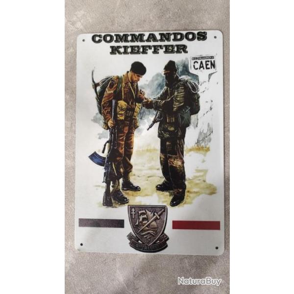 PLAQUE METAL COMMANDO KIEFFER/OUISTHREAM/WW2