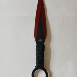 1 couteau de lancer kunai rouge