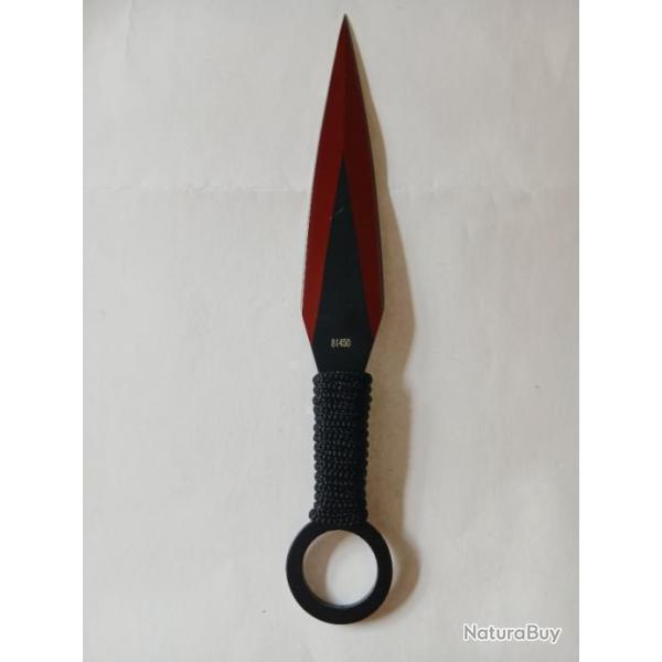 1 couteau de lancer kunai rouge