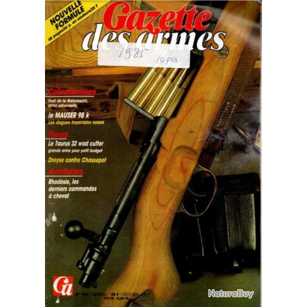 gazette des armes 146, dreyse contre chassepot, dagues russes 1810-1917, taurus mod.76, karabiner 98