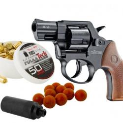 Pack défense REVOLVER ROHM RG 59 + Munitions- CALIBRE 9 MM RK - BLACK