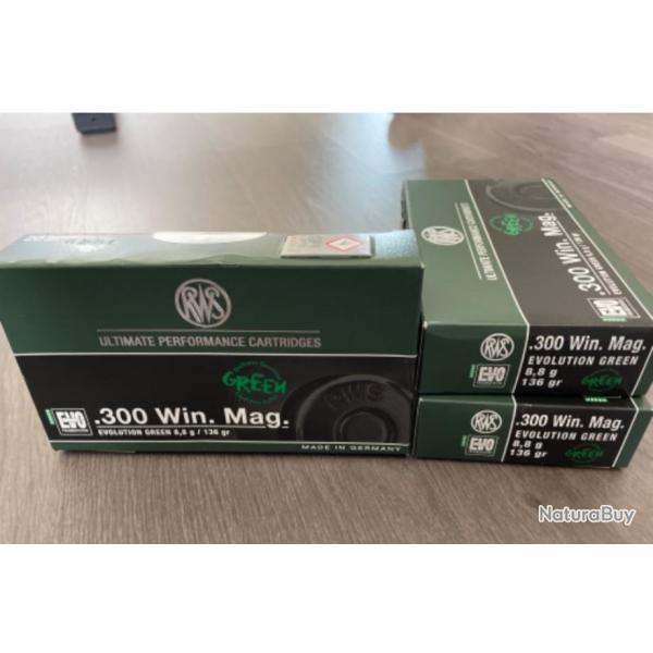 Balles rws evo Green 300 wm 4 boites et 14 balles