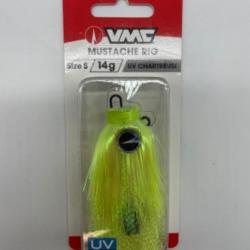 Tête plombée VMC mustache rig UV chartreuse 14gr