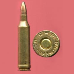 6.5 x 55 REMINGTON MAGNUM - marquage : R-P  6.5 mm REM MAG - balle cuivre pointe plomb