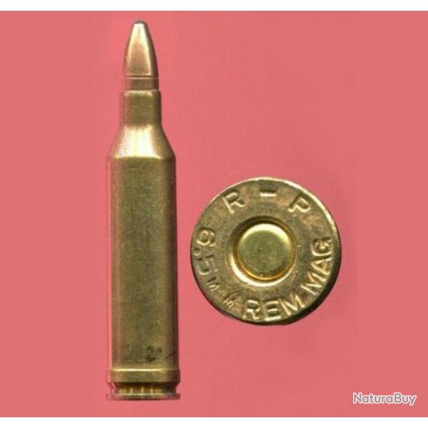 6.5 x 55 REMINGTON MAGNUM - marquage : R-P  6.5 mm REM MAG - balle cuivre pointe plomb