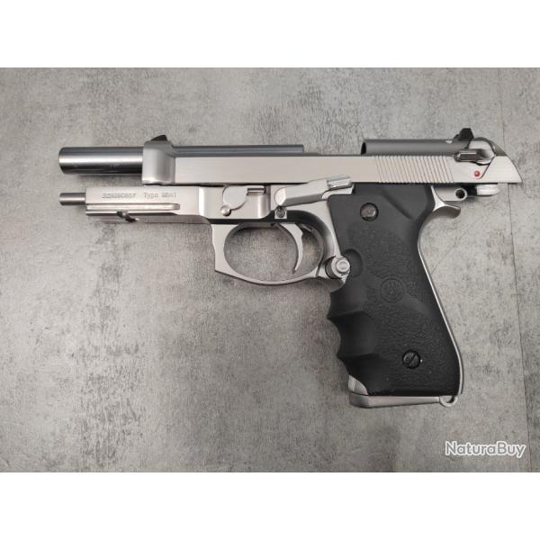 Beretta 92FS nickel avec plaquette Beretta