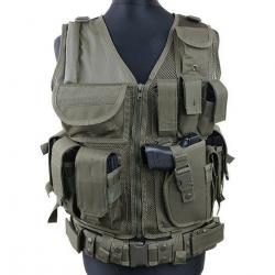 Veste Airsoft Multipoches KAM39 Holster - Olive - GFT