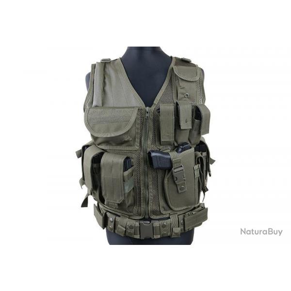 Veste Airsoft Multipoches KAM39 Holster - Olive - GFT