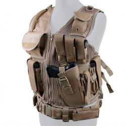 Veste Airsoft Multipoches KAM39 Holster - Tan - GFT