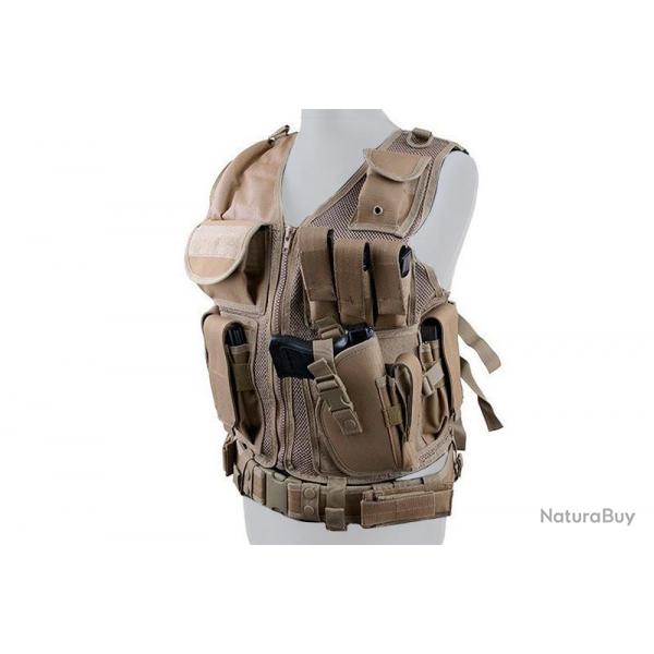 Veste Airsoft Multipoches KAM39 Holster - Tan - GFT