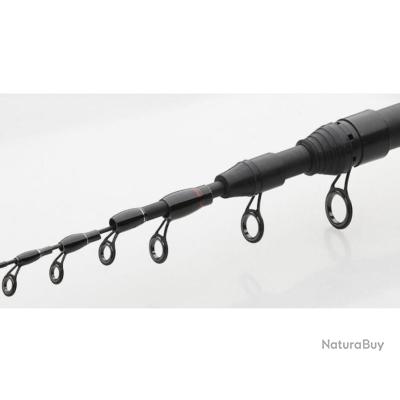 Canne à Pêche DAM Backbone II Tele 3,3 M - Carbone 24TC, Poignée Liège, Portée 60-160 G - Pour Pêche Au Brochet, Rivière - 10