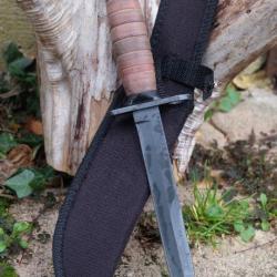 Couteau Baïonnette USM4 PAL WWII M3 Trench Knife Army Rangers Ops Lame Acier Carbone Manche Cuir