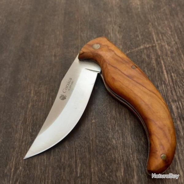 Couteau Artisanal LE BERGER CORSICA Manche en Bois d Olivier