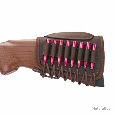 Fuzyon Chasse Cartouchière de crosse nylon noir - 9 balles