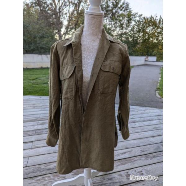 Chemise moutarde troupe GI us WW2 15 1/2 /34