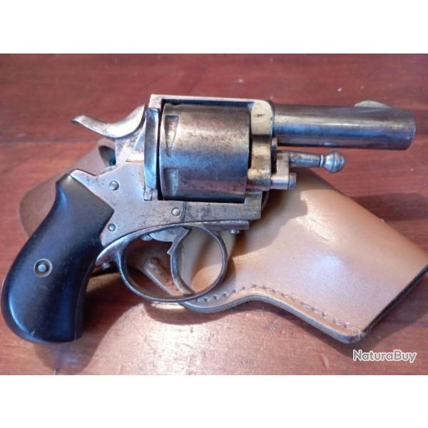 Gros revolver THE BRITISH BULLDOG en 380 avec holster.