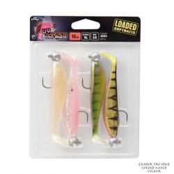 Leurre Souple Fox Rage Zander Pro Loaded UV Colour 10g 10cm UV Pearl, Pink Candy, UV Perch et UV Sti