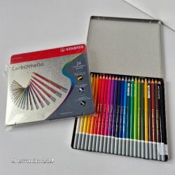 Boîte de 24 crayons pastels aquarellables CarbOthello  Stabilo