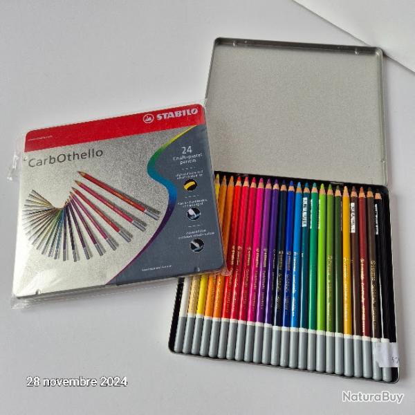 Bote de 24 crayons pastels aquarellables CarbOthello  Stabilo