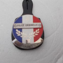 insigne sur cuir police criminelle,état neuf,état neuf