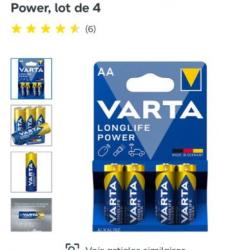 Lot 100 blisters piles varta aaa lr03