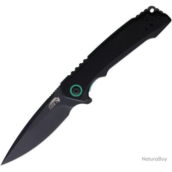 Couteau ABKT TAC AB Elite Folding BB Lame Acier D2 Manche G10 Noir Liner Lock Clip AB1045BG