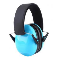 Casque Antibruit Pliable SNR 27dB - Pour Adultes et Enfants - Noir et Bleu