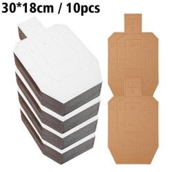 Lot de 10 cibles en carton IPSC - Taille 30x18cm - ref.1