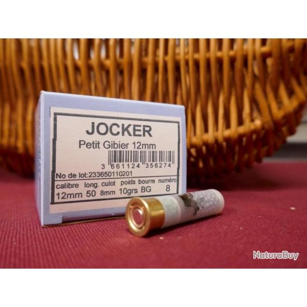 25 cartouches de 12mm mini chasse JOCKER no8 petit gibier