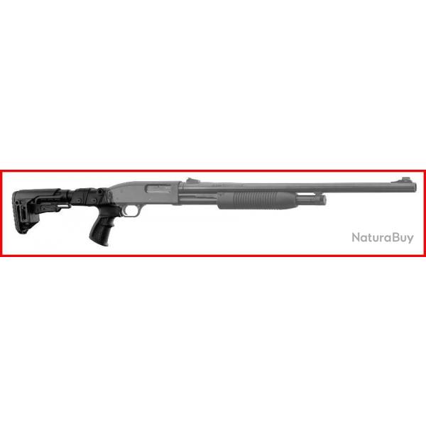 PACK DLG TACTICAL POUR FUSIL A POMPE MOSSBERG - MAVERICK : POIGNEE + CROSSE TELESCOPIQUE + ADAPTEUR