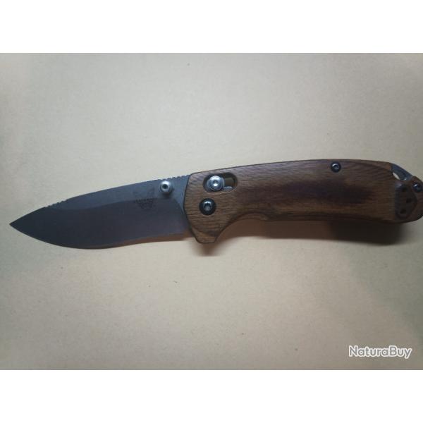 Couteau pliant Benchmade North Fork 15031-2 manche bois stabilis