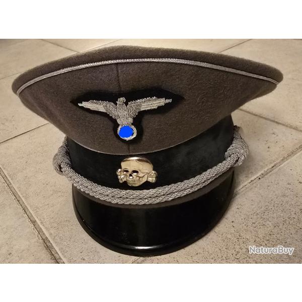 Casquette officier Waffen SS Reproduction