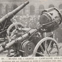 CPA -  Musée de L'Armée - Projecteur Pris aux Allemands