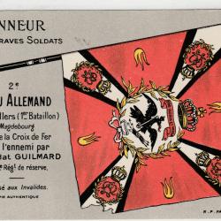 CPA -  HONNEUR A NOS BRAVES SOLDATS - 2e DRAPEAU ALLEMAND