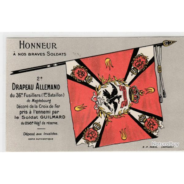 CPA -  HONNEUR A NOS BRAVES SOLDATS - 2e DRAPEAU ALLEMAND