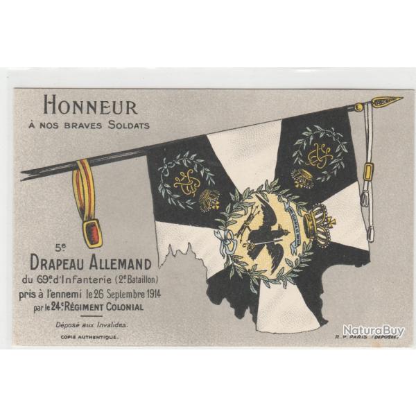 CPA - HONNEUR A NOS BRAVES SOLDATS - 5e DRAPEAU ALLEMAND