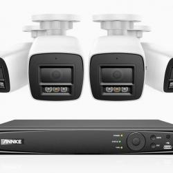 Kit de caméras de surveillance PoE 4K à 8 canaux avec 4 caméras et Disque Dur 2To