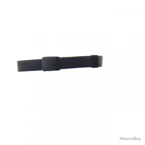 Ceinture Toile NOIR 30 mm Rglable Metal free