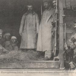 CPA - LA GUERRE  EUROPEENNE 1914TRANSPORTS DE PRISONNIERS ALLEMANDS